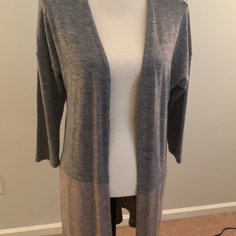 Cardigan, long colorblock